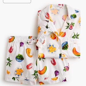 J. Crew Factory Pajama Set with Playful Print